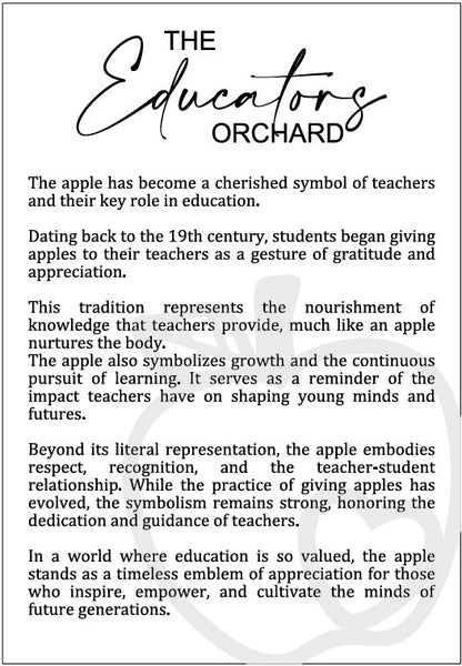 The Educators Orchard: Teachers Apple Wooden Christmas Tree Ornament