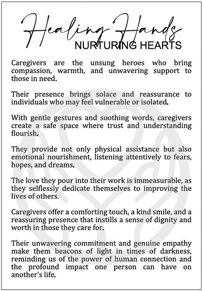 Healing Hands, Nurturing Hearts Caregivers Framed Story Card and Wooden Ornament Gift Set