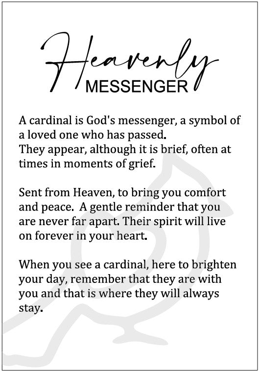 Heavenly Messenger: Cardinal Wooden Rear View Mirror Car Charm