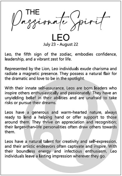 The Passionate Spirit: Leo Astrological Sign Wooden Rear View Mirror Car Charm