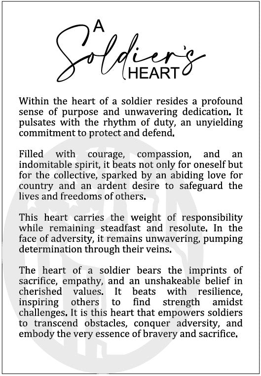 A Soldier's Heart: American Flag Salute Framed Story Card and Wooden Ornament Gift Set