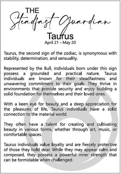 The Steadfast Guardian: Taurus Astrological Sign Wooden Christmas Tree Ornament