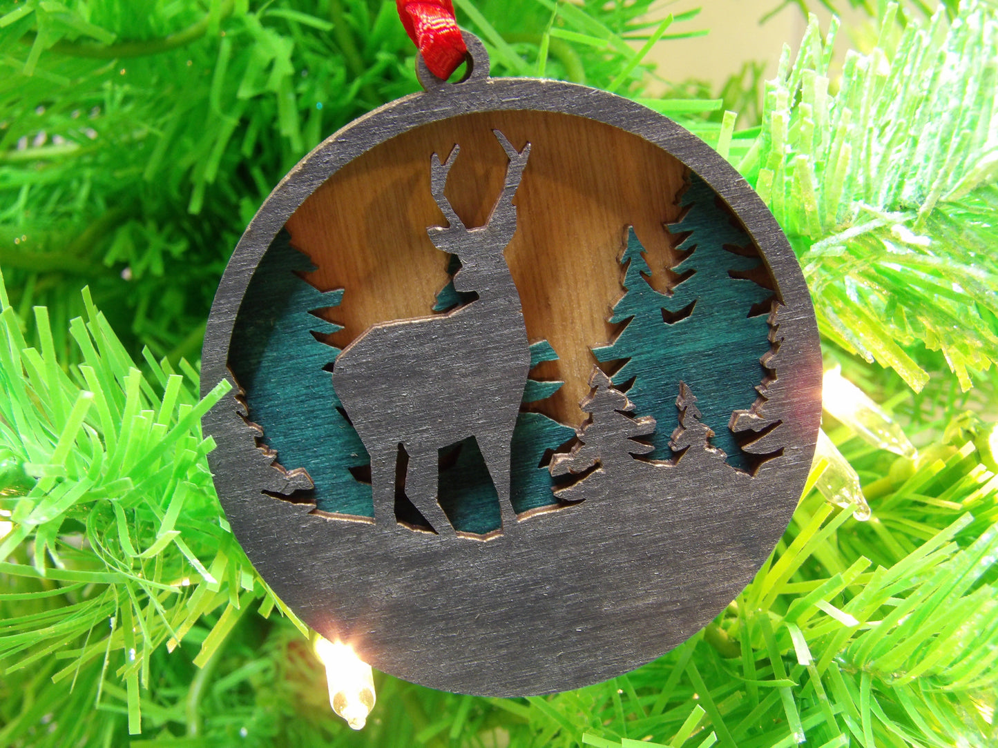 Three-Layer Deer Ornament