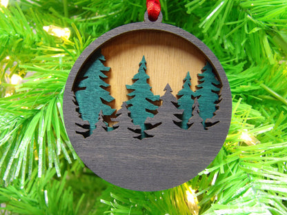Three-Layer Forest Ornament