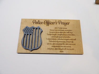 Police Officer's Prayer Sign