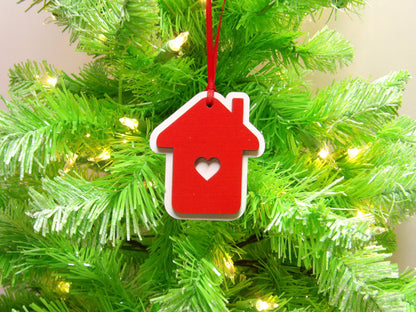 House with Heart Ornament