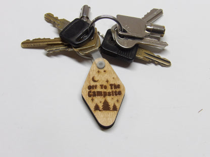 Off to the Campsite Keychain