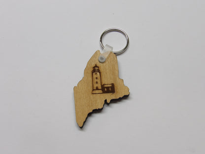 State of Maine Lighthouse Keychain