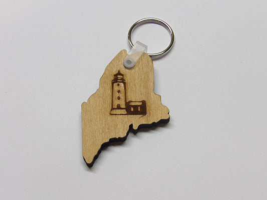 State of Maine Lighthouse Keychain