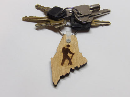 State of Maine Hiker Keychain