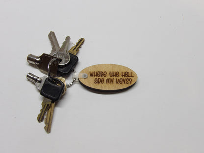 Where the H*ll Are my Keys Keychain