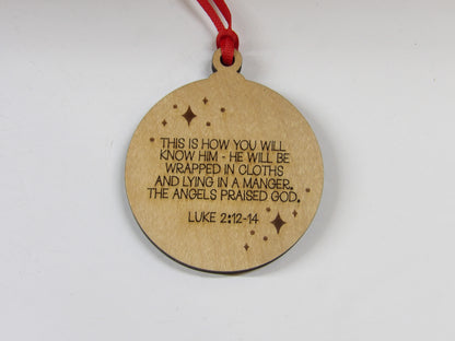 Christmas Story Bible Verse Ornament (12 Variants)