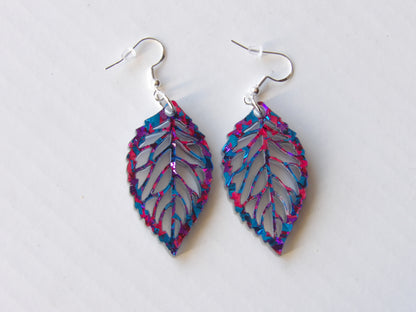 Leaf Dangle Acrylic Earrings (2 Colors)