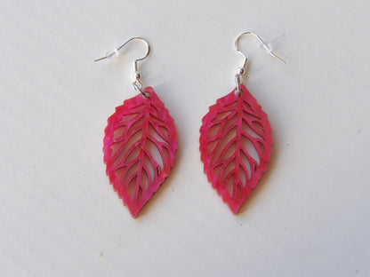 Leaf Dangle Acrylic Earrings (2 Colors)