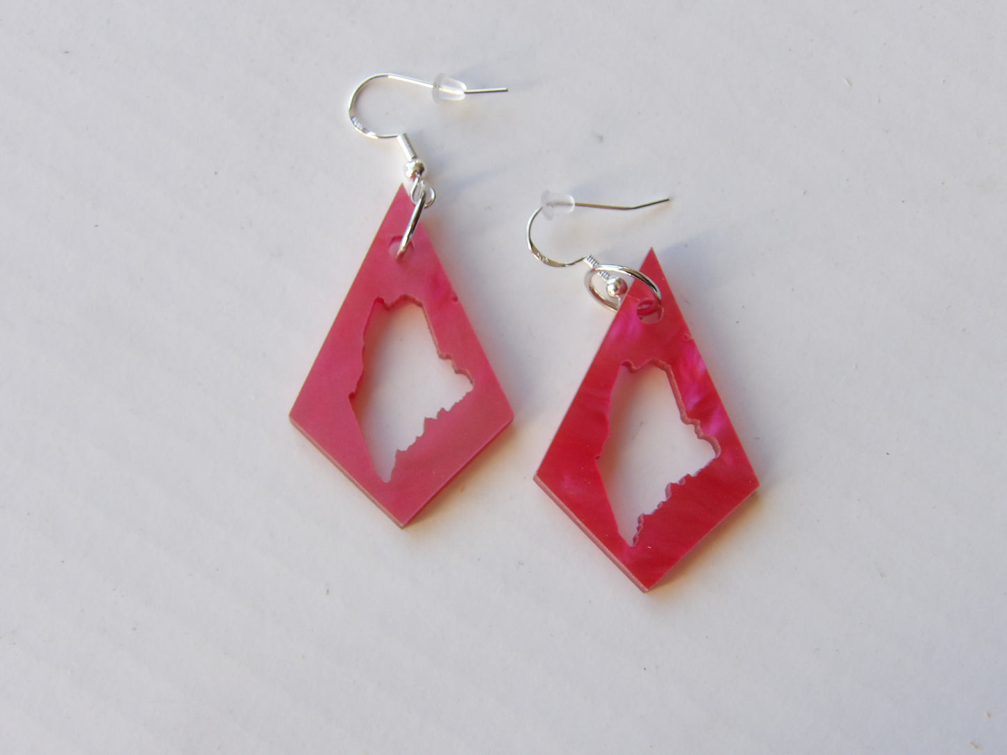 State of Maine Pyramid Dangle Acrylic Earrings (8 Colors)