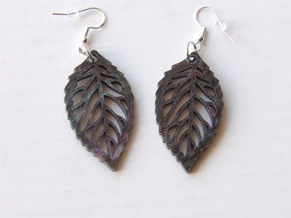 Leaf Dangle Acrylic Earrings (2 Colors)