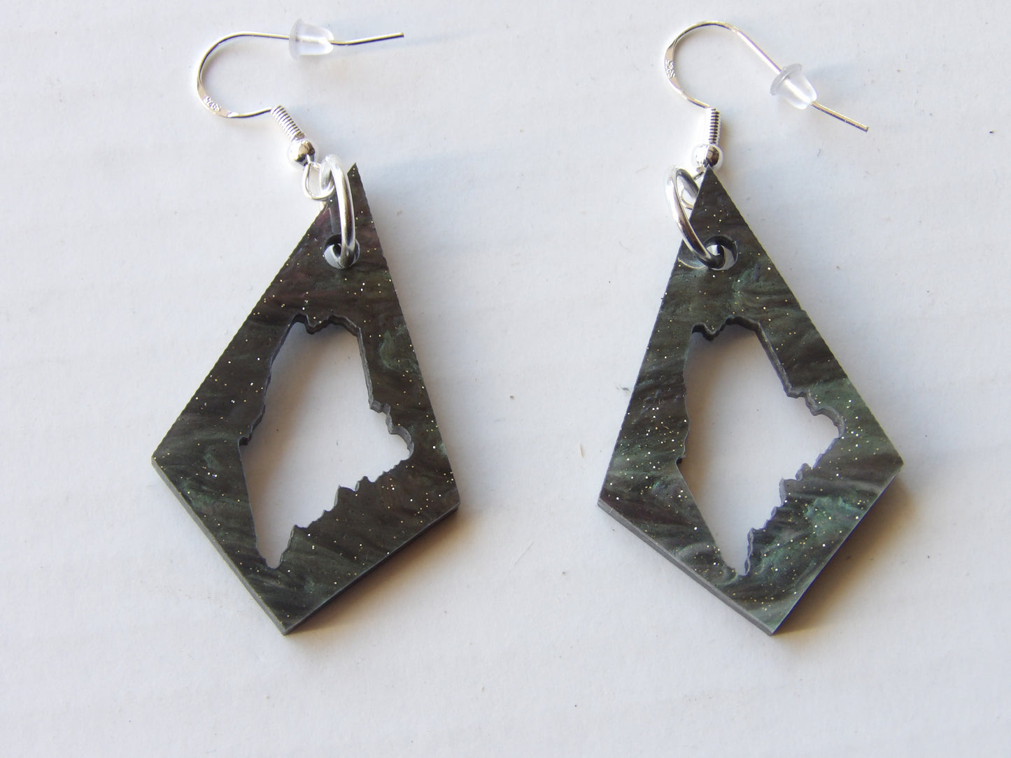 State of Maine Pyramid Dangle Acrylic Earrings (8 Colors)