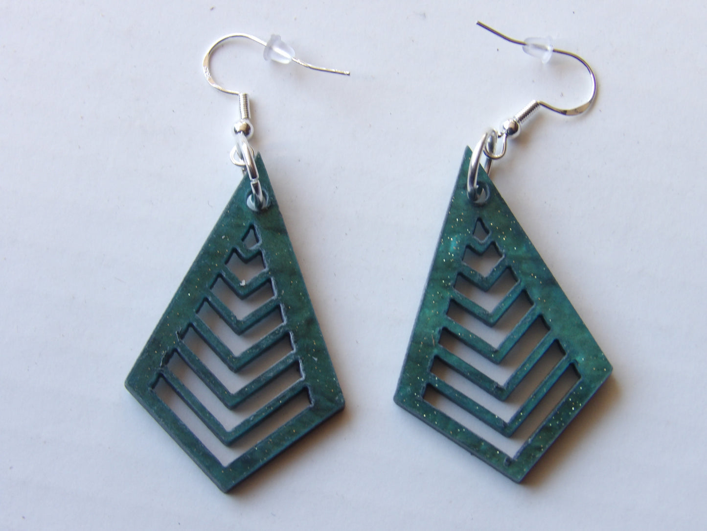 Pyramid Dangle Acrylic Earrings (8 Colors)