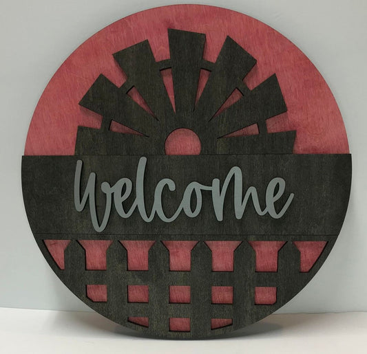 Welcome Windmill Sign